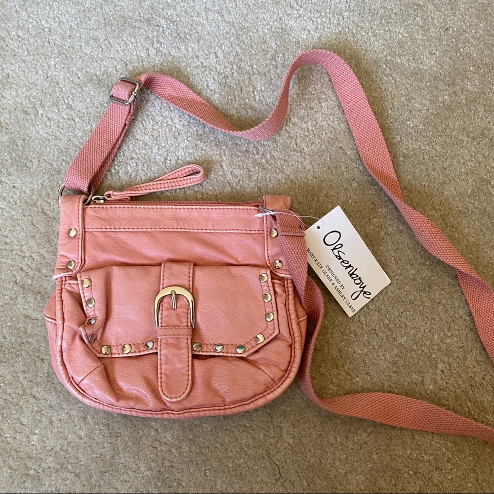 NWT Olsenboye Pink Crossbody Faux Leather Bag